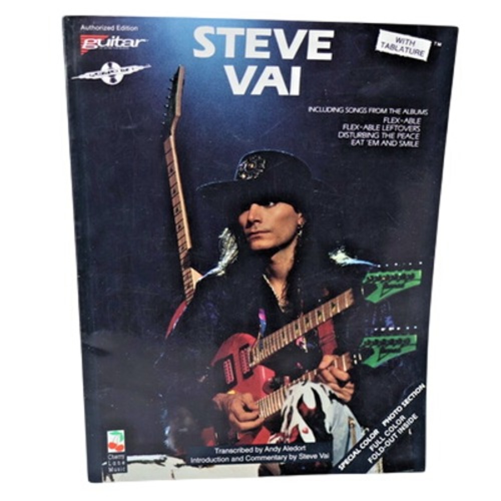 Vintage 1991 Steve Vai Guitar Tab Songbook Cherry Lane Music Flex-Able Rock Book